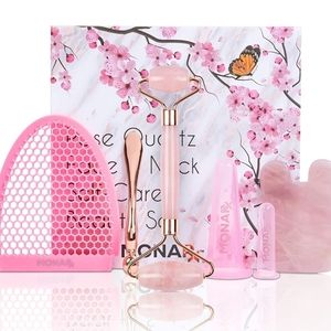 MonaRx Beauty Rose Quartz Face & Neck Beauty Set